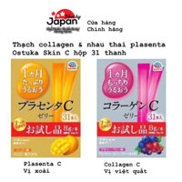 Thạch Collagen C & Plasenta C Otsuka Skin C Hộp 31 Thanh Nhật Bản