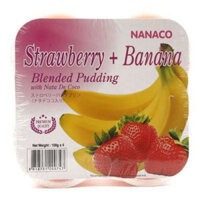 Thạch Dừa Pudding Nanaco Vị Dâu Chuối Lốc 108G MOONSHINE-FOODS