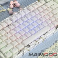 Thạch Pha Lê Keycaps 135 Phím Trong Suốt PC Double Shot Tương Tự OEM Profile Jelly Pudding Cho 61 / 68 / 75 / 84 / 87 / 108 Bàn Phím Cơ Hồng Trắng Trục Chữ Thập Keycaps Bộ