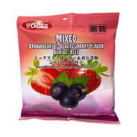 Thạch Rau Câu Hỗn Hợp Vị Quả Mọng, Mixed Strawberry & Blackcurrant Flavor Konjac Jelly, 6 Gói (120g) - YOGEE