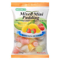 THẠCH RAU CÂU HƯƠNG TRÁI CÂY COCON - COCON MIXED MINI PUDDING NATA DECOCO Gói 375g