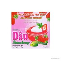 Thạch Rau Câu Pha Sẵn Dạng Bột Hương Dâu Hộp (140g)