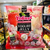 Thạch rau câu Royal Đài Loan vị Yogurt Dâu, Yogurt Đào (300g)