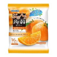 Thạch Rau Câu Vị Cam, Purun & Konjac Jelly Pouch, Wenzhou Orange, 6 Gói (120g) - ORIHIRO