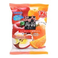Thạch Rau Câu Vị Táo & Quýt, Purun & Konjac Jelly Pouch, Apple & Mikan, 12 Gói (240g) - ORIHIRO