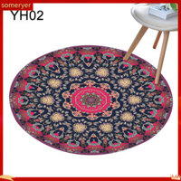 Thai| 80x80cm Tròn Mandala Khu Vực Thảm Trải Sàn Đệm Phòng Ngủ Trang Trí Phòng Khách