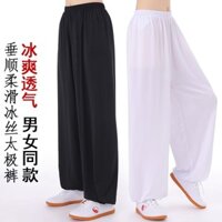Thái Cực Quần Nữ Băng Lụa Thái Cực Quần Áo Quyền Anh Nam Mùa Hè Võ Thuật Bloomers Rời Kích Thước Lớn Tập Quần Áo Quần20250303