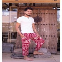 Thái Lan Quần Voi Nam Nữ Mùa Hè Du Lịch Kỳ Nghỉ Bohemian Cotton Lụa Voan Đi Biển Bloomers Quần Dài
