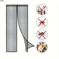 Thalia‌ Rèm cửa từ tính, Rèm cửa chống muỗi đóng tự động 80 * 200cm, Rèm lưới cửa chống côn trùng sọc cho phòng ngủ & nhà bếp