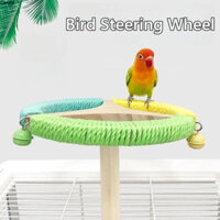 Thalia‌ Vô lăng chim, Chuông gỗ Vẹt Runner, Đồ chơi tự đổ mồ hôi Giảm bớt sự nhàm chán Giá đỡ xoay Vẹt Đồ dùng cho thú cưng nhỏ