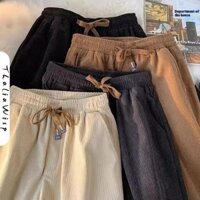 Thaliawisp Mỹ Retro Nâu Dây Thắt Lưng Quần Nam LooseFashion Thương Hiệu Thể Thao