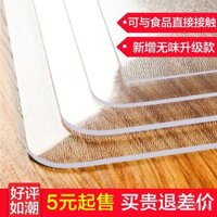 Thảm bàn thủy tinh mềm không cần giặt, chống nước, chống dầu, chịu nhiệt, nhựa PVC trong suốt, thảm bàn ăn, khăn trải bàn cà phê, tấm pha lê