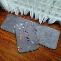 Thảm bếp cao cấp loại dày 12mm chất liệu bọt biển thấm hút tốt chống trơn trượt hiệu quả - Hàng nhập khẩu - Thảm bếp Kitchen - Bộ 50x80  50x160 cm