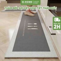 Thảm bếp sợi dệt lau chân Ghome thảm bếp trải sàn màu sắc tối giản thấm nước nhanh TB24M2 3