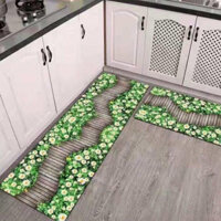 Thảm Bếp, Thảm Chùi Chân Cao Cấp Chống Trượt Mẫu TB4 -  Bộ4060cm  40120 cm