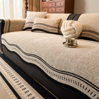 Thảm bọc ghế Sofa đa năng bốn mùa, Tấm bảo vệ tựa lưng sang trọng dày, Vỏ bọc ghế Sofa chống trượt cho ghế Sofa 1-4 chỗ