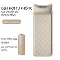 Thảm Bơm Hơi Tự Động Thông Minh Cắm Trại - Nệm Văn Phòng Gấp Gọn Đa Năng 3 Lớp Chống Thấm, Chống Trượt