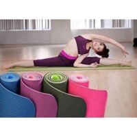 [Thảm cao su non] Thảm Tập Yoga chống trượt 2 lớp dày 8mm chất liệu cao su non