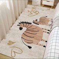 Thảm chân giường decor, thảm trải sàn chống lạnh chất liệu bali chống trượt tuyệt đối.