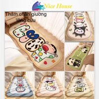 Thảm Chân Giường Lông Cừu in 5D Đế Dệt cao cấp, Thảm lâu chân lông cừu Trang Trí Phòng Ngủ Mẫu mới nhất _ Nice House