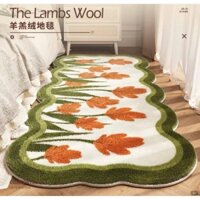 Thảm Chân Giường Lông Cừu Trải Phòng Ngủ Họa Tiết Hình Thú Kích Thước 50×120cm, Thảm Dercor Shopgagoigiare.vn
