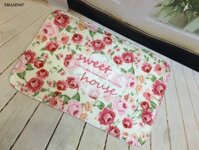 Thảm chân sweet house hoa hồng cam