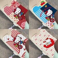 Thảm chân xe điện dễ thương Hello Kitty màu sắc, bàn đạp đa năng, vòng lụa yêu cầu cắt thảm chân
