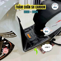 Thảm Chân Xe SH 2024 (125i, 150i, 160i) - Nhúng Carbon Kết Hợp Cao Su Loại Tốt - Dùng Chung SH 2020 Đến SH 2023