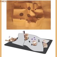 Thảm chơi mèo AHMEDUIB, Tấm lót đồ chơi thú cưng bằng vải nỉ chống cắn, Tấm lót cào mèo thoáng khí chống trầy xước bền bỉ Đồ dùng huấn luyện