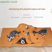 Thảm chơi mèo giới hạn UPSCALE, Tấm lót đồ chơi thú cưng bằng vải nỉ thoáng khí, Tấm lót cào mèo chống trầy xước sáng tạo trong nhà