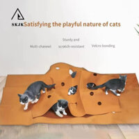 Thảm chơi mèo SKJK, Tấm lót đồ chơi thú cưng bằng vải nỉ chống cắn, Tấm lót cào mèo thoáng khí chống trầy xước bền bỉ Đồ chơi cho thú cưng