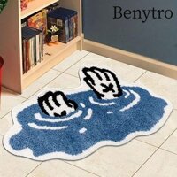 Thảm chống trượt BENYTRO, Tấm lót thảm lối vào nhiều cảnh bằng cao su, Thảm trải sàn hoạt hình ấm cúng có thể giặt được Hộ gia đình