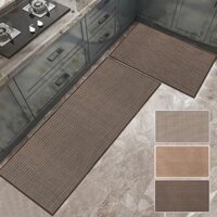 Thảm chống trượt màu đơn giản Thảm trải sàn nhà bếp Vải lanh Thảm trải sàn gia đình