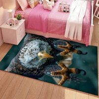 Thảm chống trượt, thảm hình chữ nhật đại bàng nghệ thuật trừu tượng, thảm phong cách sơn dầu, thảm hình chữ nhật có thể giặt được, thảm cọc ngắn mềm cho phòng ngủ