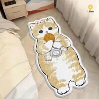 Thảm Chùi Chân Giường Thảm Lau Chân Trải Sàn Bếp 60x140cm Chất Nỉ Lì Trang Trí Phòng Khách Phòng Ngủ Hình Mèo SP41233448