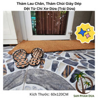 THẢM CHÙI CHÂN/GIÀY DÉP DỆT BẰNG XƠ DỪA TỰ NHIÊN 60X120CM
