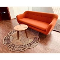 Thảm cói, thảm cói tròn bong hoa decor, trang trí chụp ảnh trải sản xuất khẩu HungPhuc size 1m2