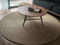 Thảm Cói Tròn Trơn Tối Giản Đường Kính 1m8
