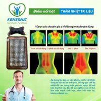 Thảm đá nóng đá Ngọc Bích Hàn Quốc 50*80cm Kenzen Kensonic, tặng kèm 1 gối đá nhiệt nóng giảm đau nhức, mất ngủ.