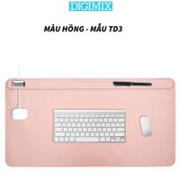 Thảm Da PU DIGIMIX Lót Bàn Làm Việc DeskPAD, Kiêm Khay Để Đồ Dùng Tiện Lợi.