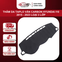 Thảm da Taplo vân Carbon Hyundai i10 2015 - 2023 loại 3 lớp