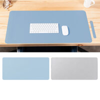 Thảm da trải bàn làm việc deskpad 90 X 45 CM hai mặt, hai màu - Xanh Ngọc - Ghi