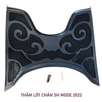 Thảm để chân lót sàn đen carbon cacbon cho xe máy SH mode 2013-2020-nay