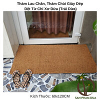 Thảm dệt sợi xơ dừa tự nhiên, Thảm cửa ra vào 1m2, Thảm lau chân, chùi giày dép khổ 60x120cm