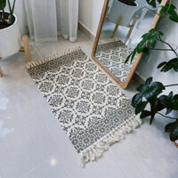 Thảm dệt trải sàn loại 1 phong cách Vintage, Bohemian kích thước 60*90cm