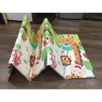 Thảm GẤP GỌN XPE Chiếu xốp trải sàn 2 mặt phủ Silicone có túi Hàn Quốc chống thấm tuyệt đối, chống ngã, cho bé tập bò