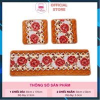 Thảm ghế gỗ 1 tấm dài 1m65x55 và 2 vuông 55x55