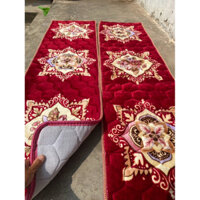 Thảm ghế trường kỷ hai cái dài. bộ ghế mùa đông dày dặn êm ái dài 1m8 ngang 48cm