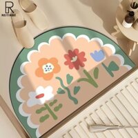 Thảm hoa hoạt hình để trang trí phòng tắm, nhà bếp và phòng khách