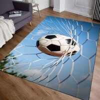 Thảm họa tiết bóng đá 3D cho phòng khách Trang trí nội thất Phòng ngủ Phòng chơi Bé trai và Bé gái Thảm chơi lớn hình chữ nhật